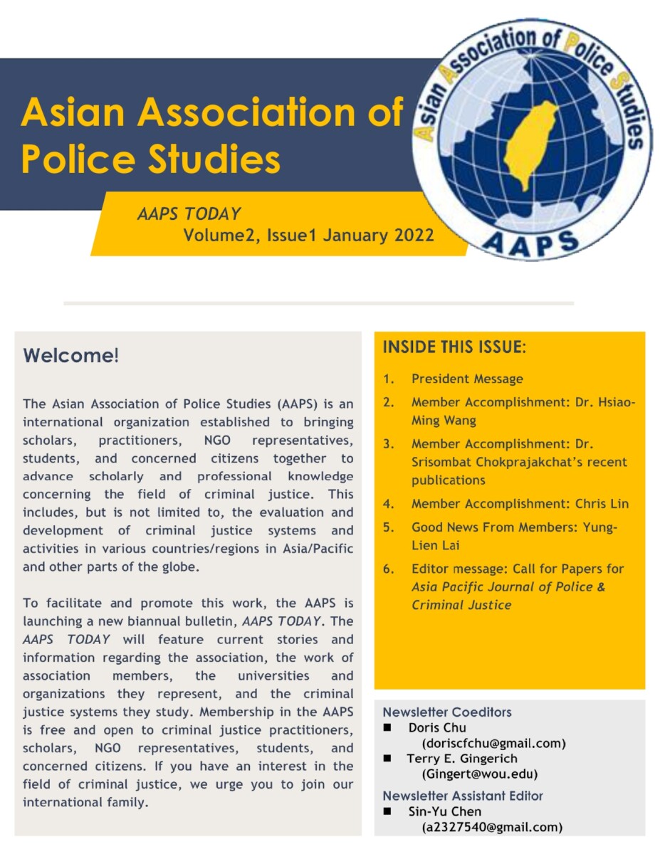 Newsletter – AAPS TODAY – Volume2, Issue1 January 2022
